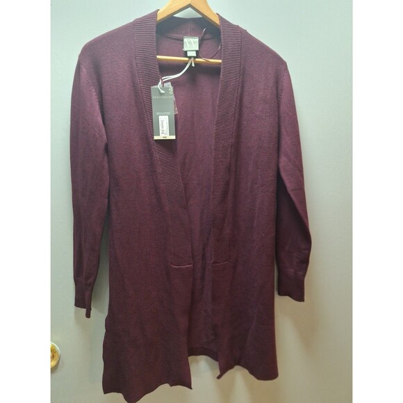 NWT Worthington Women's Cardigan Size XS,  Long Sleeve, Open Front Wine Color - Picture 1 of 4